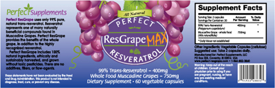 Perfect ResGrape Resveratrol Label